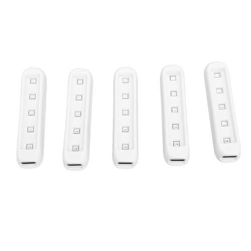 5pcs Härtungslicht 5 LED -Perlen USB -multifunktionales Licht für Nagelkunst 395 Nm Weißes Oval (Weißes Rechteck) von aqxreight