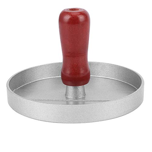 Aluminiumlegierung Hamburger Patty Maker Non -Stick Press mit Holzgriff für Familienfußgängerrestaurants Wiederverwendbares Küchenzubehör von aqxreight