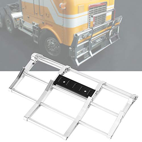 aqxreight 1/14 RC -Auto -LKW Metall Metall Stoßfänger Modellzubehör für King Transporter Black (N10210S Silber) von aqxreight
