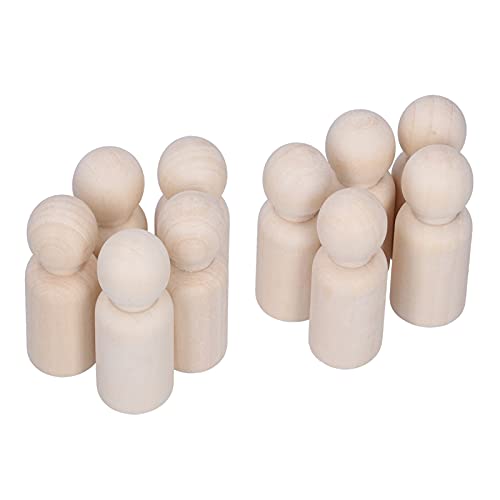 aqxreight 10pcs Unvollendete Hölzerne PEG Dolls Familie PEG Dolls Körper Kit für DIY Graffiti Paintingfemale Filme Charaktere Fool DULLSUNFIFTED DULLSWOODEN DULLSWOWODEN (männliche Marionette) von aqxreight