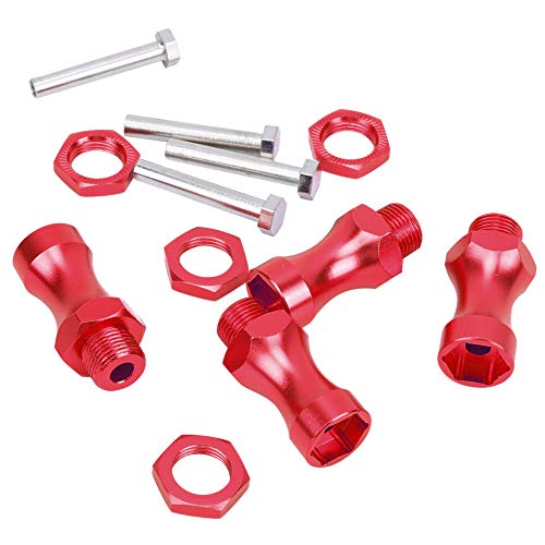aqxreight 12pcs 1/10 Bis 1/8 RC Model Car Teil Aluminiumlegierung 12 Mm Bis 17 Mm Radnabenadapter Kopplung Blau (Rot) von aqxreight