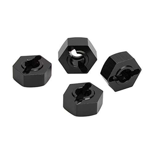 aqxreight 14mm Rad Hex Hub Kit Aluminiumlegierung Universal Upgrade Rad Sechskantadapter für Senton 1/10 RC Car Blue (Black) von aqxreight