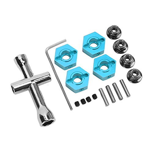 aqxreight 14mm Rad Hex Hub Kit Aluminiumlegierung Universal Upgrade Rad Sechskantadapter für Senton 1/10 RC Car Blue (Blue) von aqxreight