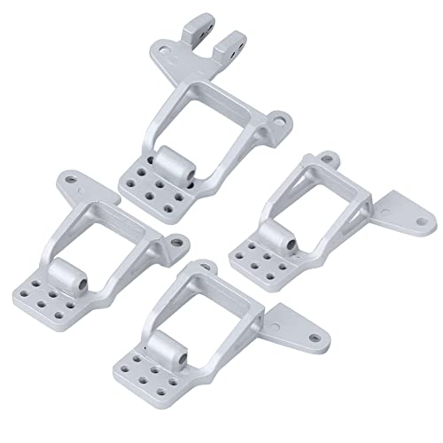 aqxreight 4pcs Multiloch Vorderen Heck Stoßdämpfer Streben Dämpfertürme Montieren für RC -Auto Schwarz (Silver) von aqxreight