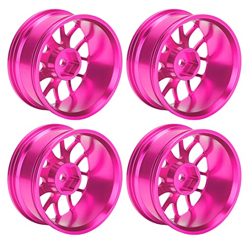 aqxreight 4pcs RC Rad Wheel Hub Aluminium Leichtmetallrad-Hub-Hub 52 Mm für TT-01 1/10 RC-Auto Schwarz (#3) von aqxreight