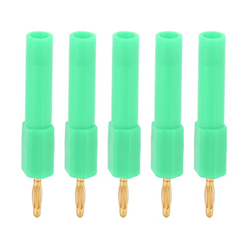 aqxreight 5pcs Konvertieren Bananenstopfen Starke Konnektivität Gute Leitfähigkeit 2mm Bis 4mm Conversion Banana Pluggreen -Stecker -Steckdose für Exquisite Produkte Starke Umstellung Bananen Multi von aqxreight