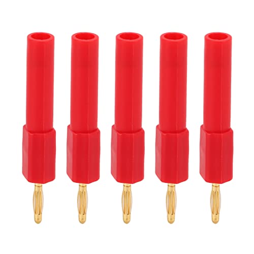aqxreight 5pcs Konvertieren Bananenstopfen Starke Konnektivität Gute Leitfähigkeit 2mm Bis 4mm Conversion Banana Pluggreen -Stecker -Steckdose für Exquisite Produkte Starke Umstellung Bananen Multi von aqxreight