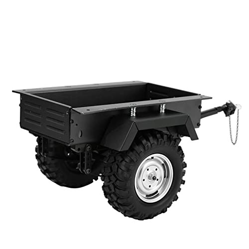 aqxreight Aluminiumlegierung Anhängerauto Hochsimuliert RC -Autofahrzeugmodell Spielzeug Rot (Black) von aqxreight