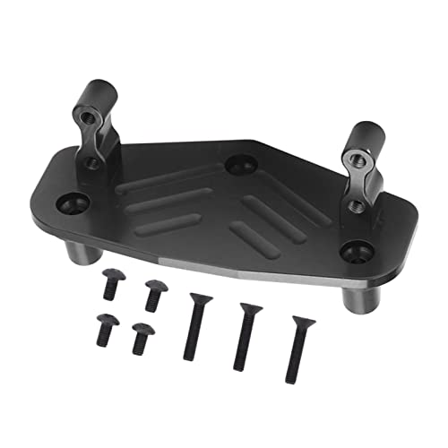 aqxreight Aluminiumlegierung Lenkung Servo Mount Bracket Basis für 1/8 Losi LMT LKW Modifikation Teile Silber (Black) von aqxreight