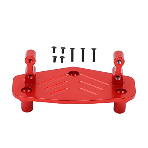 aqxreight Aluminiumlegierung Lenkung Servo Mount Bracket Basis für 1/8 Losi LMT LKW Modifikation Teile Silber (Rot) von aqxreight