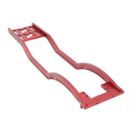 aqxreight Aluminiumlegierung RC -Auto -Chassis Set mit Vorderer und Hinterer Stoßstange für SC D90 1/10 RC Crawler Black Car Set1/10 Chassis mit Stoßstangensmetall Set für SC D901/ Karosserie (Rot) von aqxreight
