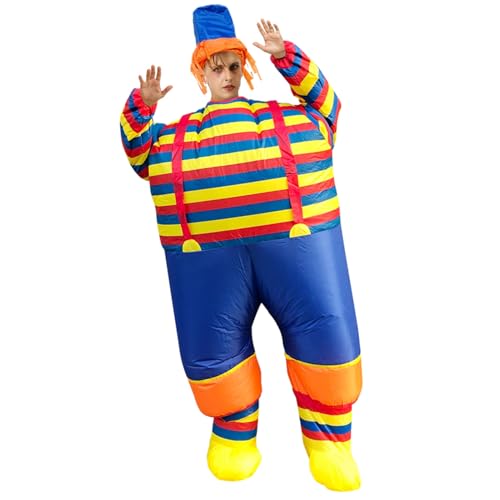 aqxreight Aufblasbares Clown -Kostüm für Lustige Feierlichkeiten Halloween Cosplay Party Erwachsenerer Overallgröße von aqxreight