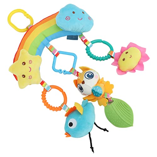 aqxreight Autospielzeug Neugeborene P Hanging Clamp/Holder auf Inf Kinderstärke Zahnen Gel Regenbogenauto Spielzeug Auto Toynewborn Auto Toy (Regenbogen) von aqxreight