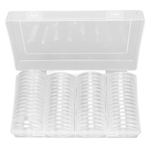 aqxreight Clear Coin Storage Box 60 Stücke 41 Mm Münzkapseln Münzsammlungsbehälter für Münzensammler von aqxreight