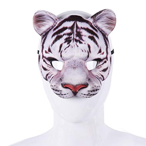 aqxreight Halloween Cosplay Eva Halbgesicht für Partykostümmasken (WHITE) von aqxreight