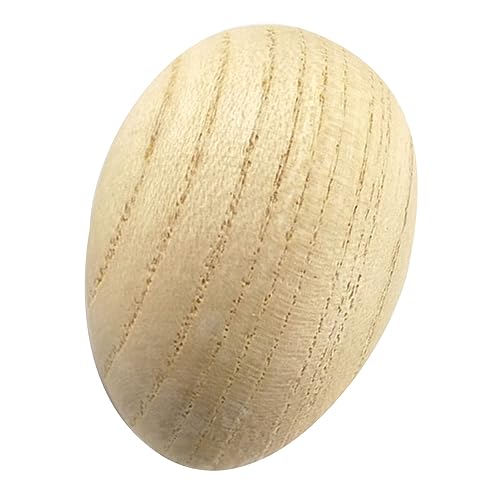 aqxreight Handgefertigtes Buchenholz -Osterei Maracas - Unbemaltes Holzschüttlerspielzeug für DIY Handwerk und Musikspiel (#2) von aqxreight