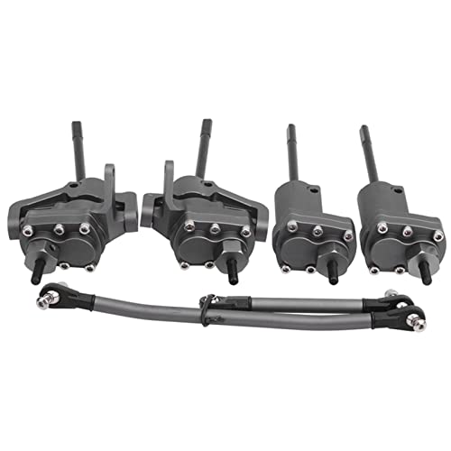 aqxreight Hintere Front -Portalachse mit Lenkverbindungsübertragungswelle für Axiale SCX10 II 90046 90047 RC -Auto (Ti-Farbe) von aqxreight