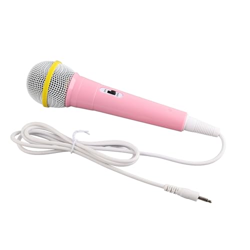 aqxreight Kids Kabel -Mikrofon mit 3,5 Mm Stecker Zum Singen, Karaoke und Aufführungen, Tragbares Musikspielzeug für in Blue (PINK) von aqxreight