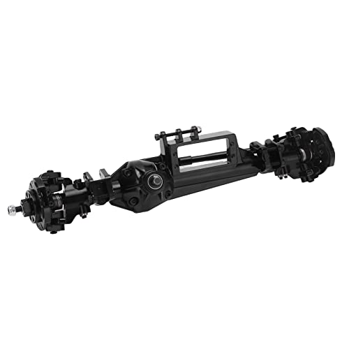 aqxreight Metall Komplett Vordere Achse für Axiale RBX10 Ryft 1/10 RC Crawler Car Upgrade Teile Silber (Black) von aqxreight