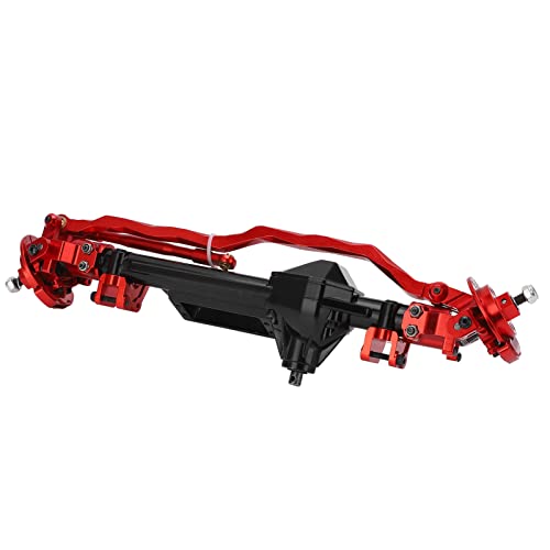 aqxreight Metall Komplett Vordere Achse für Axiale RBX10 Ryft 1/10 RC Crawler Car Upgrade Teile Silber (Schwarz Rot) von aqxreight