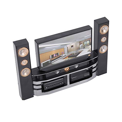 aqxreight Miniaturfernseher -Cabinet -Set Modell für Puppenhauszubehör von aqxreight