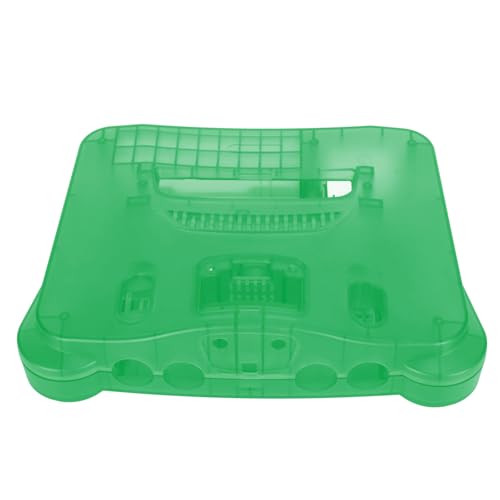 aqxreight N64 Retro Gaming -Konsole Translucent Protective Case Voller Ersatzsatz mit Zubehör in Cyan (Durchscheinendes Cyan) von aqxreight