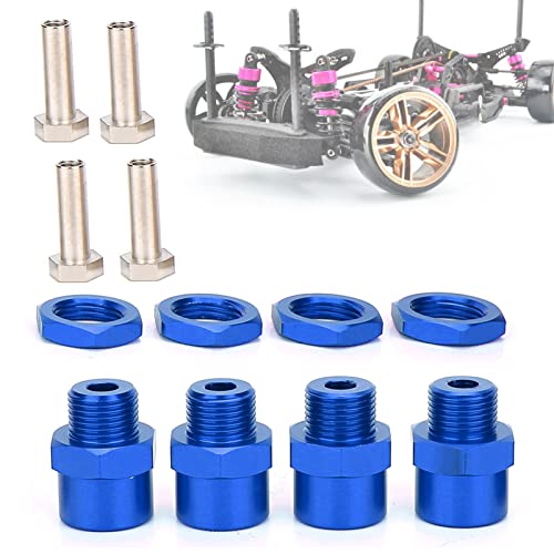 aqxreight RC -Auto 12 Mm Bis 17 Mm Rad Hex Conversion Adapter Accessoires für D4 HSP 94123 1/10 Auto (Blue) von aqxreight