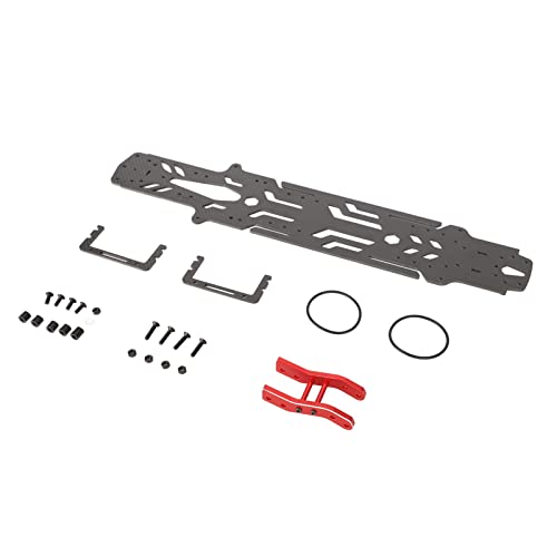 aqxreight RC -Auto -Fahrgestellplatte für MST RMX RRX 2,0S 2.5S 110 Drift Car Hohe Traktion Kohlefaser Design (Black) von aqxreight