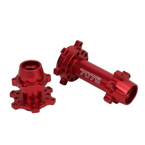aqxreight RC Motorcycle Wheel Hex Hubs Aluminium Vorderen Hechse -Hub für LOSI 1/4 Promoto MX Elektrische Motorradmodifikation Aufrühren von Schwarz RC Motorradrad -Helm Hubsmotorcycle Front (Rot) von aqxreight