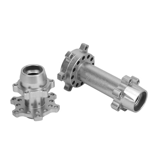 aqxreight RC Motorcycle Wheel Hex Hubs Aluminium Vorderen Hechse -Hub für LOSI 1/4 Promoto MX Elektrische Motorradmodifikation Aufrühren von Schwarz RC Motorradrad -Helm Hubsmotorcycle Front (Silver) von aqxreight
