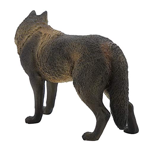 aqxreight Simulation Wildlife Animal Model Spielzeugsammlung Figurin Dekor Ornament (M-771 Big Black Male Wolf) von aqxreight