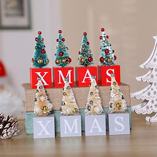 aqxreight Tabletop Weihnachtsbaum Künstlicher Weihnachtsbaum mit Weihnachtsbasis für Häuserbüros Supermärkte Desktop -Dekoration (Rot) von aqxreight