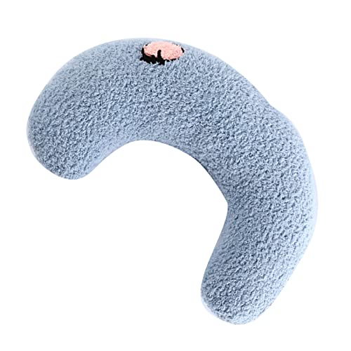 aqxreight U -förmiges Haustierkissen für Hunde und Katzen - Soft Neck Stützkissen mit Wirbelsäule für Bequemen Schlaf (Blue) von aqxreight