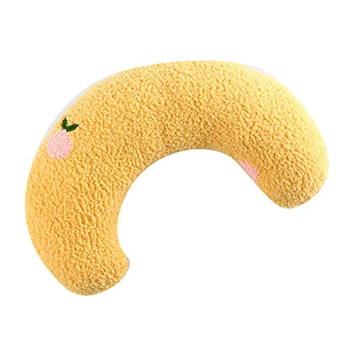 aqxreight U -förmiges Haustierkissen für Hunde und Katzen - Soft Neck Stützkissen mit Wirbelsäule für Bequemen Schlaf (Yellow) von aqxreight