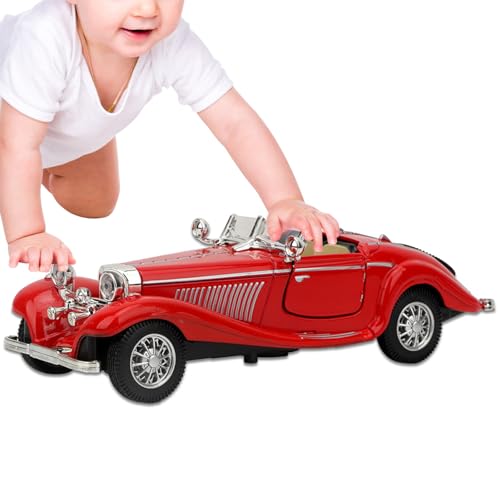 aqxreight Vintage Kid High Simulationsschall Leichte Rückenbackauto -Spielzeuglegierung Fahrzeug (Rot) von aqxreight