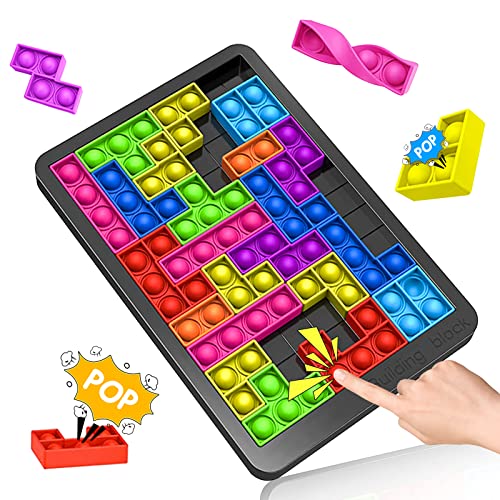Sensory Toys for Autism, Tetris Silicone Puzzle Board Game, Fidget Toy for Girls Boys, Bubble Popper Stress Relief Toy Games for 4 5 6 7 8 Years Old Kids von ariel-gxr