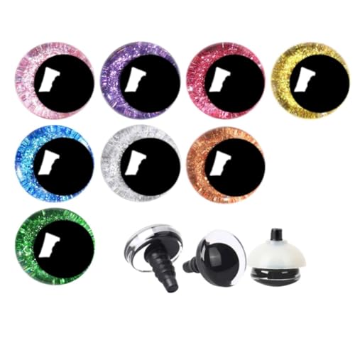 arlote 80 Stück 25 mm 3D Glitzer Kunststoff Sicherheitsaugen mit Unterlegscheiben für Stofftiere Mondaugen Bastelpuppe Häkelaugen 8 Farben arlote 80 Stück 25 mm 3D Glitzer Kunststoff Sicherheitsaugen mit Unterlegscheiben für Stofftiere Mondaugen Bastelpuppe Häkelaugen 8 Farben von arlote
