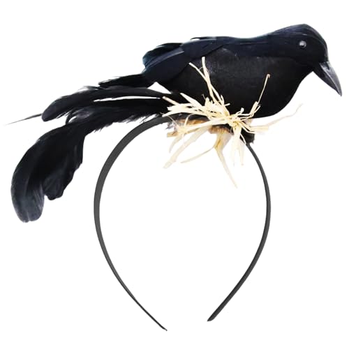 arrderly 1 Stück Raben-Kopfband, lustiges Stirnband, Karnevals-Kopfschmuck, Party-Stirnband für Halloween, Partys und Cosplay arrderly 1 Stück Raben-Kopfband, lustiges Stirnband, Karnevals-Kopfschmuck, Party-Stirnband für Halloween, Partys und Cosplay von arrderly