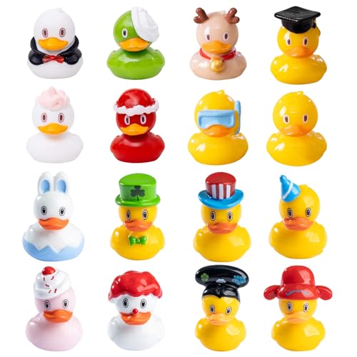 arrderly 16 Stück Mini Enten Bulk Kleine Enten Figuren, Entendekoration für Miniatur Landschaft Enten-Miniaturfiguren für Puppenhaus-Landschafts- und Gartendekorationen arrderly 16 Stück Mini Enten Bulk Kleine Enten Figuren, Entendekoration für Miniatur Landschaft Enten-Miniaturfiguren für Puppenhaus-Landschafts- und Gartendekorationen von arrderly