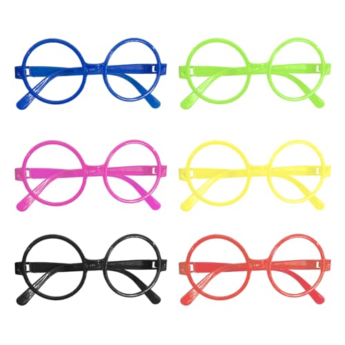 arrderly 6 Stück fake brillen kinder, runde Brillen, einzigartige Brillen, modische Brillen, kinderbrille ohne stärke, perfekt für Partys, Geburtstagsfeiern arrderly 6 Stück fake brillen kinder, runde Brillen, einzigartige Brillen, modische Brillen, kinderbrille ohne stärke, perfekt für Partys, Geburtstagsfeiern von arrderly