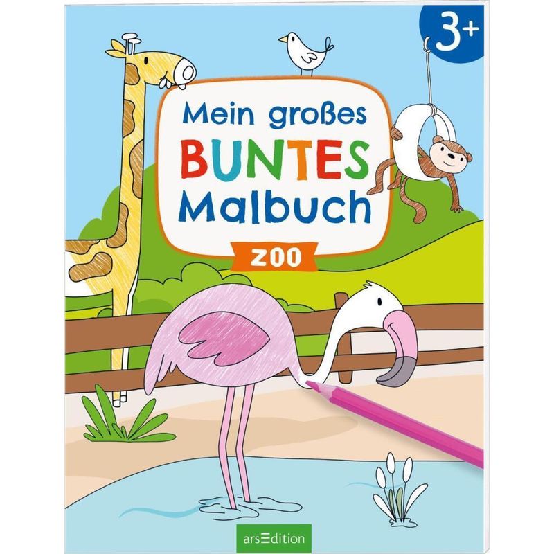 Mein großes buntes Malbuch - Zoo von ars edition