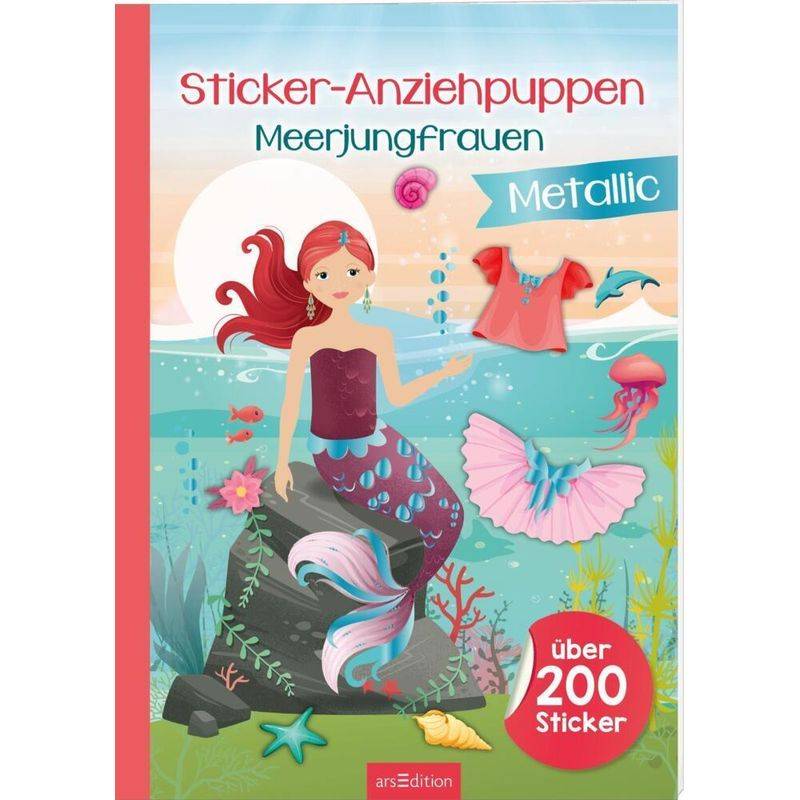 Sticker-Anziehpuppen Metallic - Meerjungfrauen von ars edition