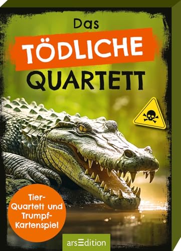 Das tödliche Quartett: Tier-Quartett und Trumpf-Kartenspiel | Spielspaß für Kinder ab 8 Jahren von arsEdition GmbH