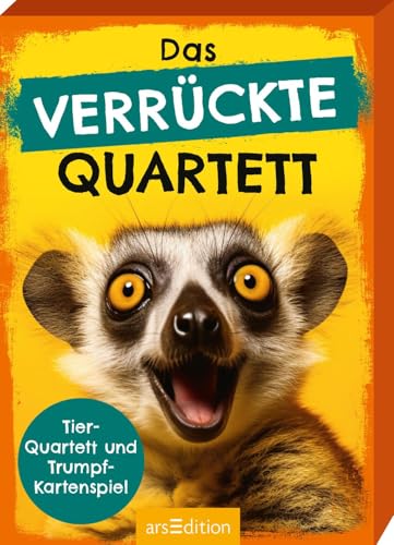 Das verrückte Quartett: Tier-Quartett und Trumpf-Kartenspiel | Spielspaß für Kinder ab 8 Jahren von Ars Edition GmbH