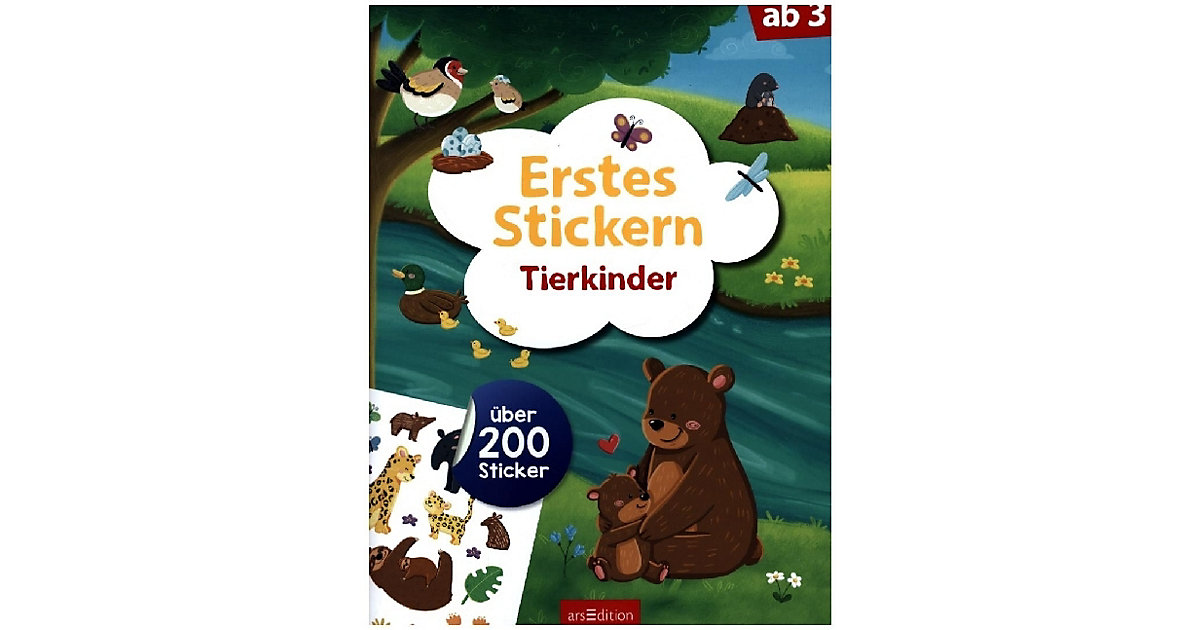 Buch - Erstes Stickern - Tierkinder Buch - Erstes Stickern - Tierkinder von arsEdition Verlag