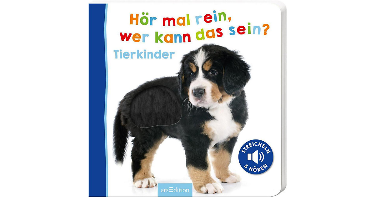Buch - Hör mal rein, wer kann das sein? Tierkinder, Soundbuch mit Tiergeräuschen von arsEdition Verlag
