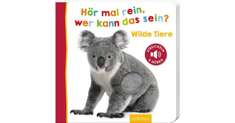 Buch - Hör mal rein, wer kann das sein? Wilde Tiere, Soundbuch mit Tiergeräuschen von arsEdition Verlag