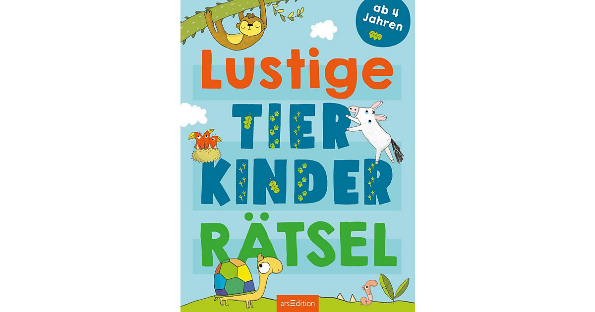 Buch - Lustige Tierkinder-Rätsel von arsEdition Verlag