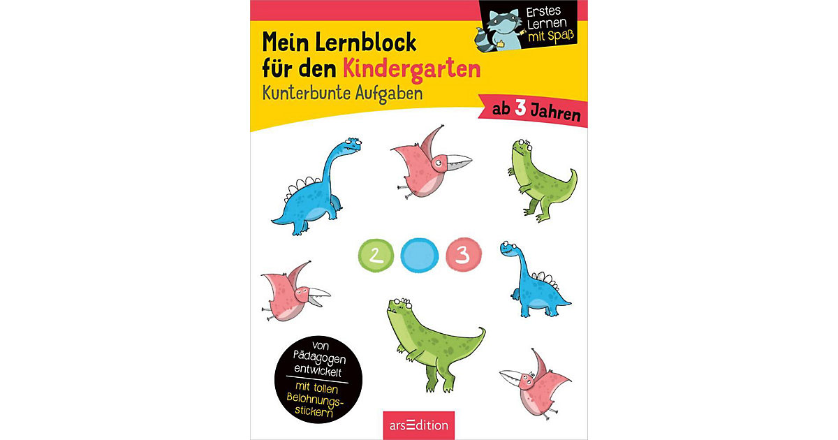 Buch - Mein Lernblock den Kindergarten - Kunterbunte Aufgaben  Kinder von arsEdition Verlag