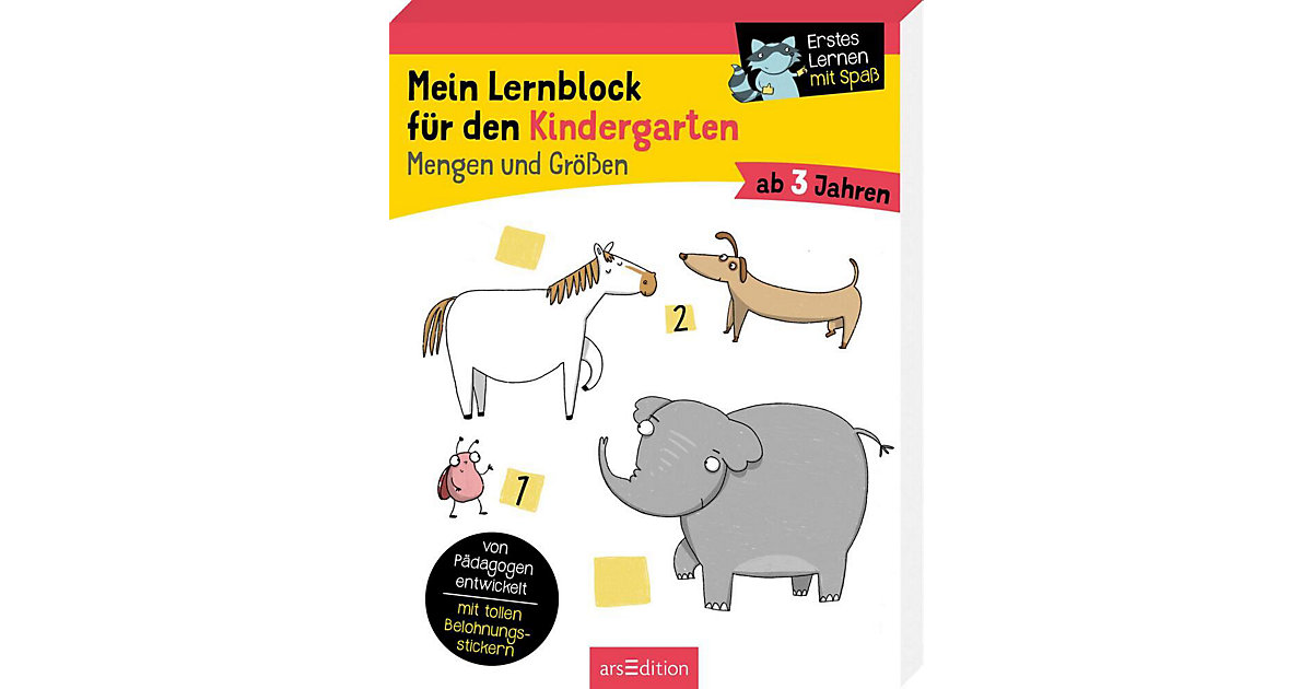 Buch - Mein Lernblock den Kindergarten - Mengen und Größen  Kinder von arsEdition Verlag
